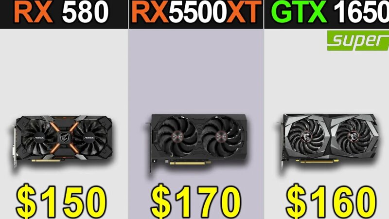 RX 580 8GB Vs. RX 5500 XT 4GB Vs. GTX 1650 Super 1080p Gaming Benchmarks
