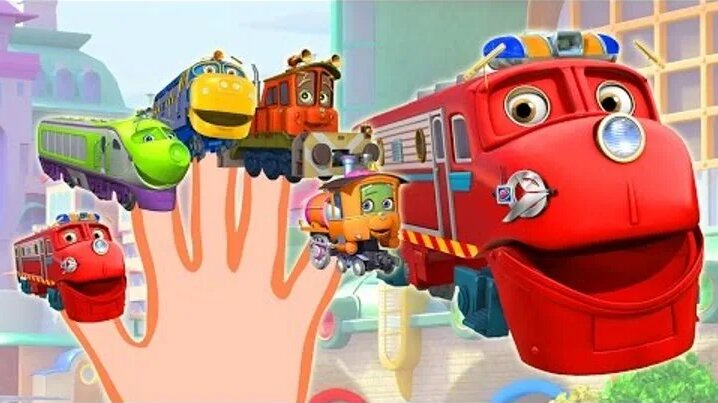 Чаггингтон семья пальчиков мультфильм игра паровозики песня Chuggington ...