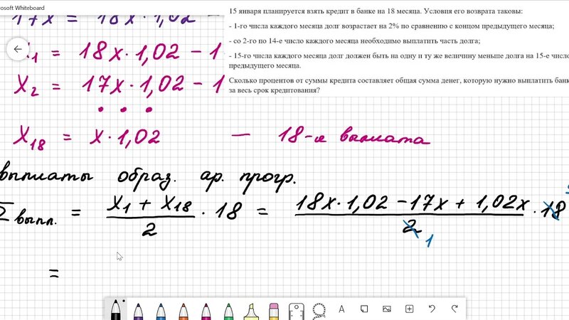 ЕГЭ 2022.Математика. Профиль. Экономическая задача. Задача №15 ...