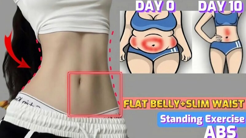 Exercise to Flat Belly Slim waist Simple Standing Exercise to lose weight at Home