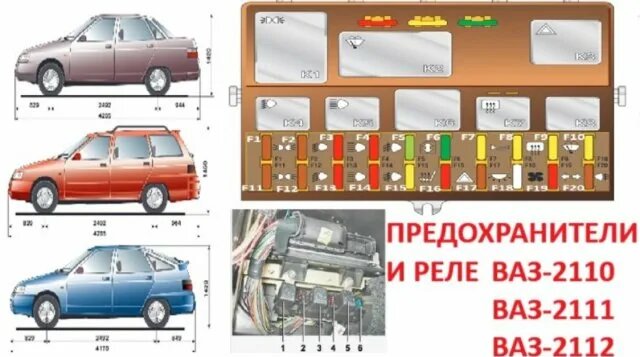 Предохранители и реле ВАЗ 2110, 2111, 2112 с 8 и 16 клапанными моторами ...