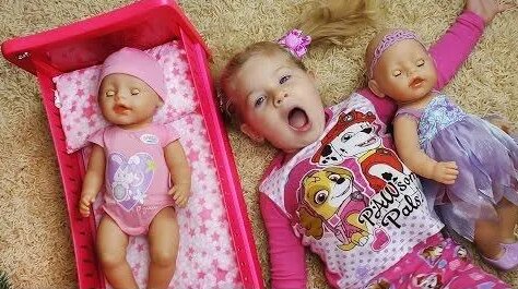 ВСЕМ Спать! Куклы Беби Бон в Кроватке Диана КАК МАМА Кукла Baby Born ...