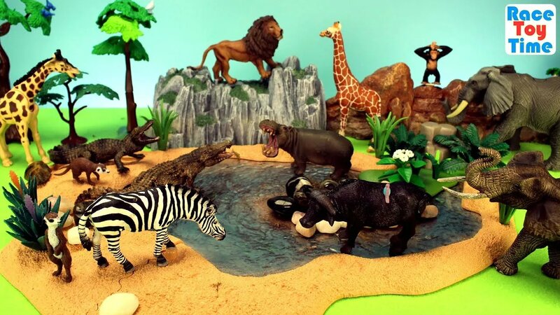 Safari Wild Animals Zoo Adventure Toys For Kids - Learn Animal Names Video