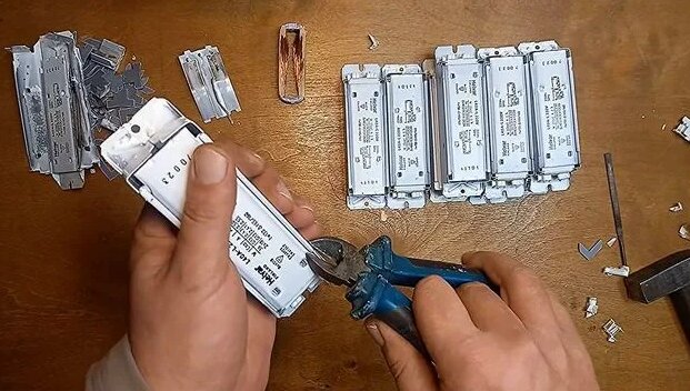 Сколько меди в дросселе? Разбираю дроссель для люминесцентных ламп ...