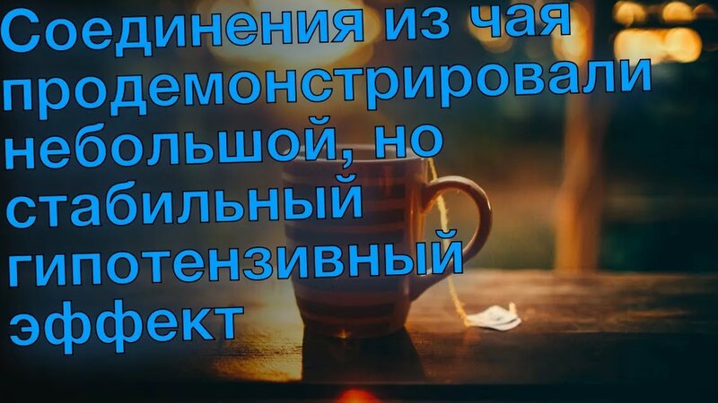 Соединения из чая продемонстрировали небольшой, но стабильный ...