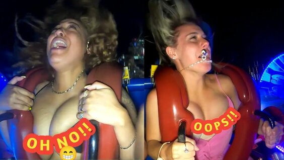SlingShot girl Ride - Fun Time oops nip slip - Yandex 