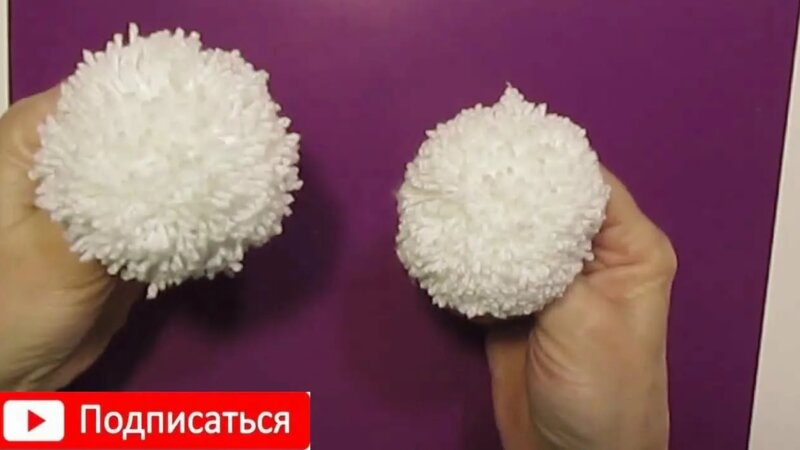 Супер-быстрый помпон своими руками. Поделки из ниток пряжи. Как сделать ...