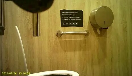 Скрытая камера в женском туалете русской школы