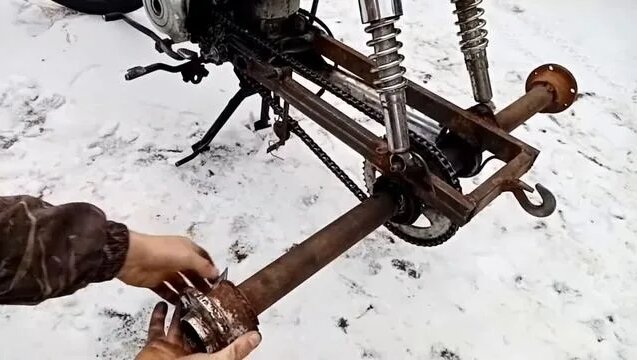 Самодельный трицикл из мопеда Альфа. Первые покатушки. + Самодельная ...