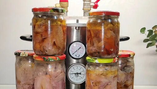 Консервы из курицы в автоклаве. Курица в собственном соку. Подробный ...