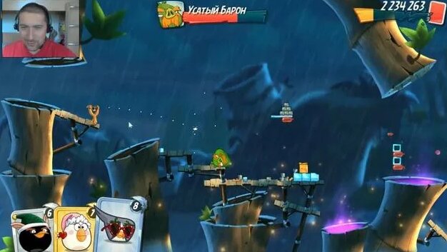 100 Уровень. Angry Birds 2 Новая Рогатка! Прохождение злых птичек 2 ...