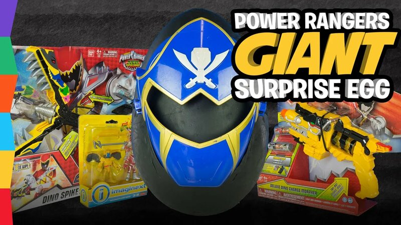 Power Rangers Toys Play Doh Surprise Egg with Mighty Morphin Super Megaforce Dino Charge by ToyRap