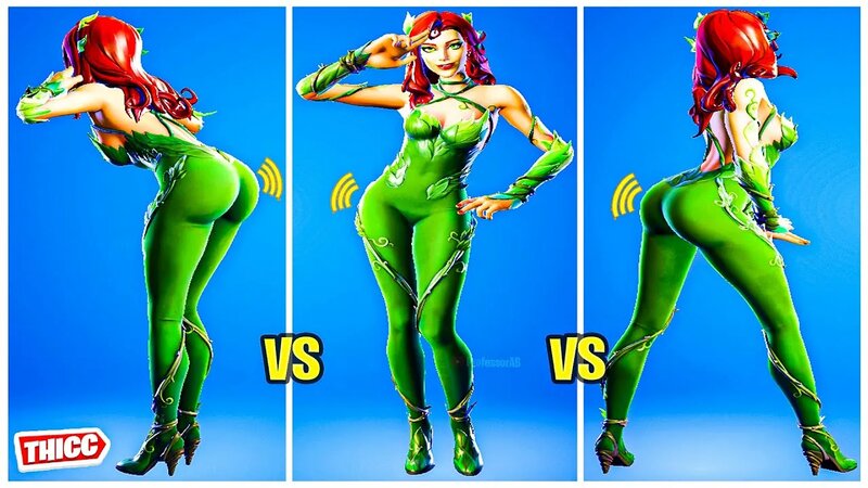Fortnite Poison Ivy Skin Showcase Thicc Biggest Booty Thiccest Outfit Very Sus Zoomed In