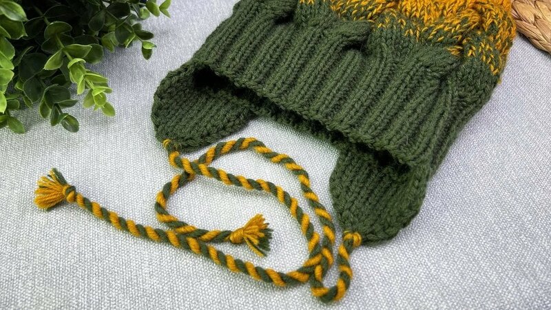 Вяжем ушки, завязки для детской шапки. Подробный МК. - Смотреть онлайн ...