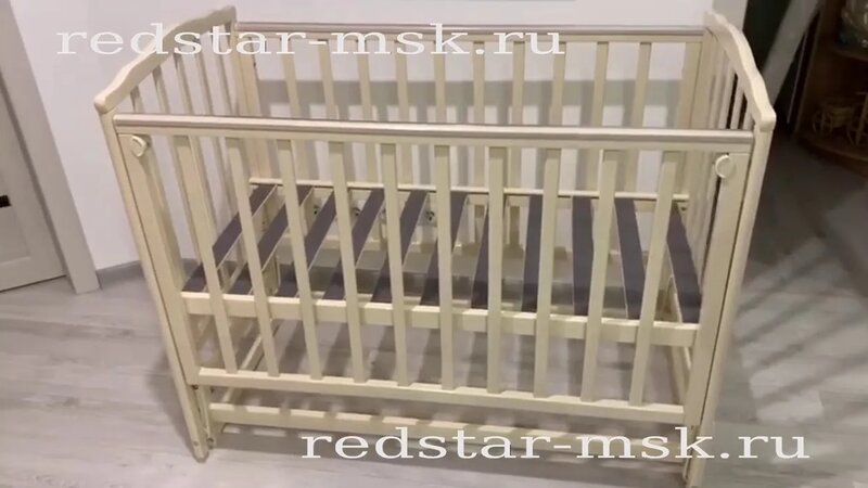 Детская кроватка Красная Звезда Можга Кристина С619 продольный маятник ...