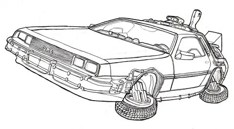Back To The Future Colouring Pages Back to the future tattoo