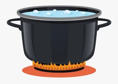 Cookingpot Icon - Pot Of Water Boiling Cartoon , Free Transp