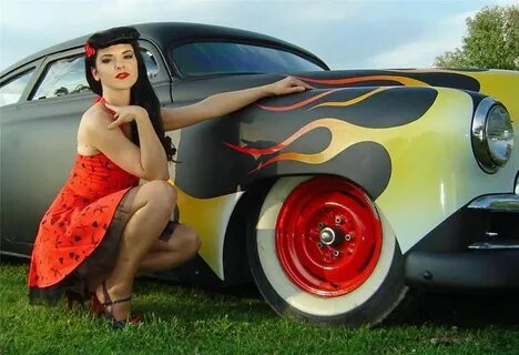 Details about Beautiful Hotrod Sexy Rockabilly Blond Pin Up 