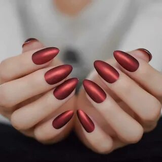 Almond Ombre Nails Red And Black : You will find red and bla