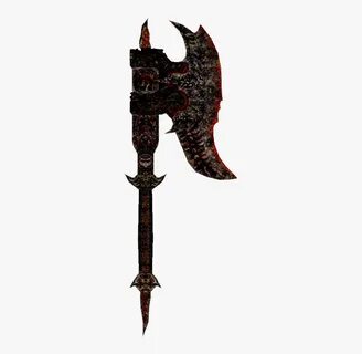 Daedric War Axe Skyrim, HD Png Download - kindpng