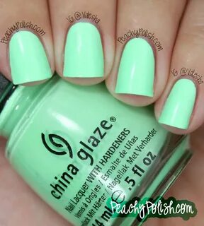 China Glaze's Meteor Shower Mint green nails, Green nails, N
