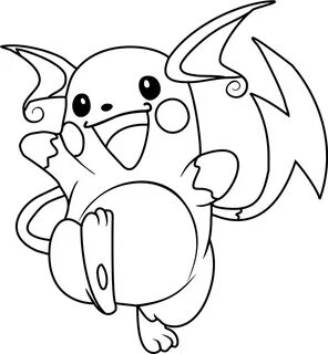 Raichu Coloring Pages - Free Printable Coloring Pages for Ki