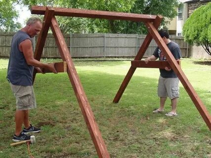 Exactly How to Build A Swing in About an Hour Swing set diy,