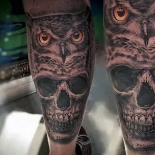 73 Elegant Owl Tattoos On Leg - Tattoo Designs - TattoosBag.