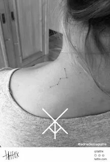 Adria de Yzaguirre Tattoo - Cassiopeia Constellation for Cri