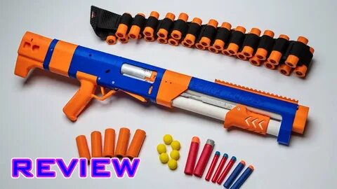 REVIEW Spring Thunder SUPER COOL NERF SHOTGUN! - YouTube