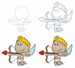 How To Draw A Cartoon Cupid With An Adorable Posture Cupid d