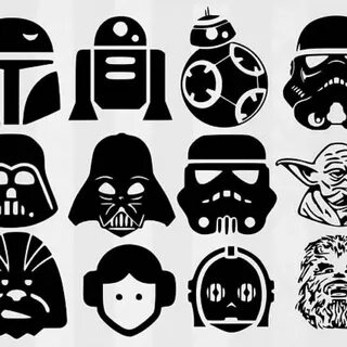 Darth vader stencil star wars clipart beautiful starwars cli