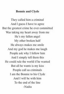 Bonnie and Clyde Gangster love quotes, Gangsta quotes, Bonni