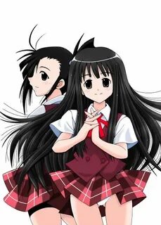 Safebooru - 2girls black eyes black hair blouse blush konoe 