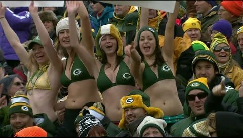 Green bay packer fans in bikini . Hot porno.