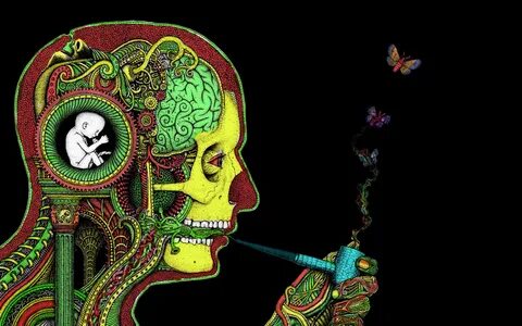art, Dark, Skull, Psychedelic, Butterfly, Mood, Marijuana, A