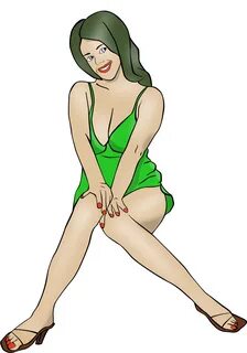 Download Pin-up Girl Woman Download Cartoon Drawing - Sexy W