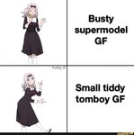 Busty supermodel GF Small tiddy tomboy GF