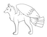 Winged Wolf Lineart by EmprylShadow33 on DeviantArt