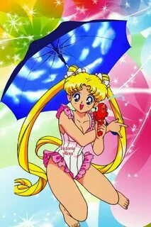 Sailor Moon Serena in swimsuit Sailor moon art, Sailor moon 