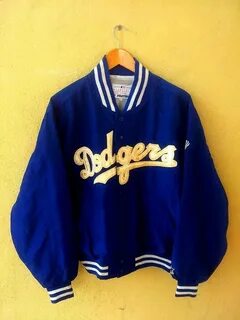 Vintage Los Angeles DODGERS Baseball Satin Blue Varsity Jack