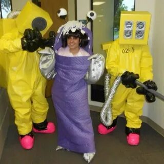 Homemade monsters inc costumes by me for my Monsters inc hal