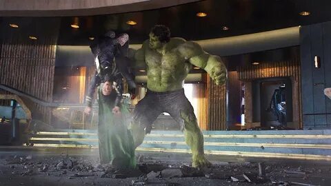 HINDI Hulk vs Loki - Puny God Scene - Hulk Smashing Loki - T
