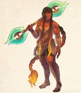 Alyssa T - Epa, Fire Genasi Barbarian