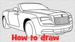How to draw a car Rolls Royce Dawn - YouTube