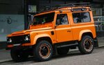 Orange Land Rover Defender Jeep Land rover, Land rover defen