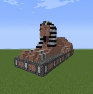 Ancient Egyptian Sphinx 3 - Blueprints for MineCraft Houses,
