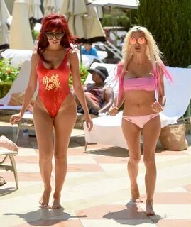 ANGELIQUE FRENCHY MORGAN and FARRAH ABRAHAM at a Pool in Las