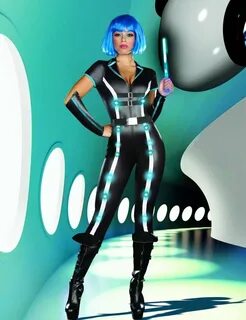Womens Sci-Fi Costume - Light Up by Dreamgirl Sci fi costume