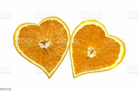 Orange Herz Love St Valentinstag Konzept Stockfoto und mehr 